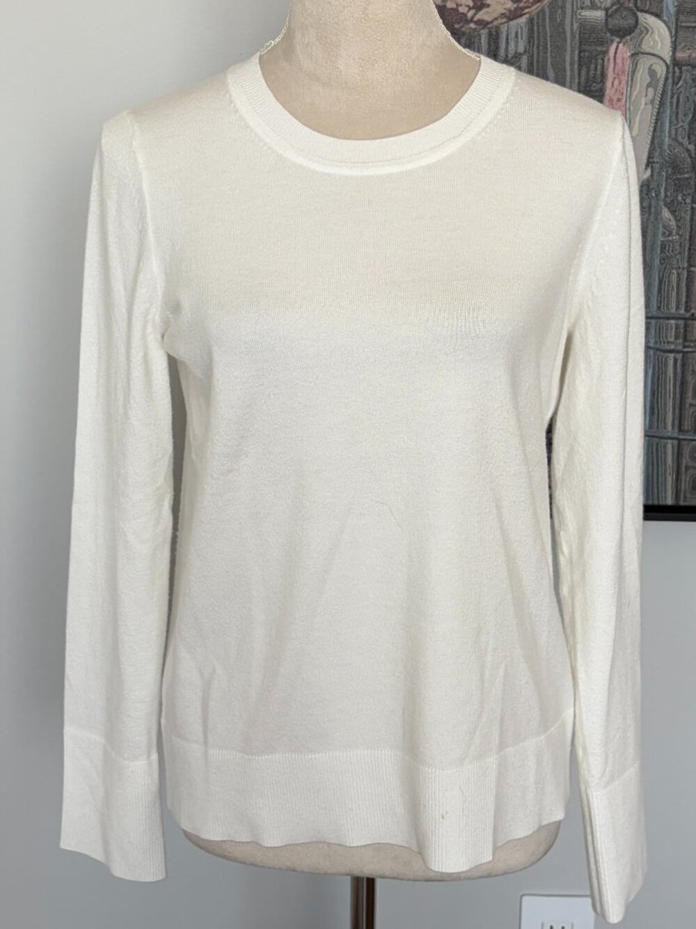 Free Assembly White Crewneck Sweater M